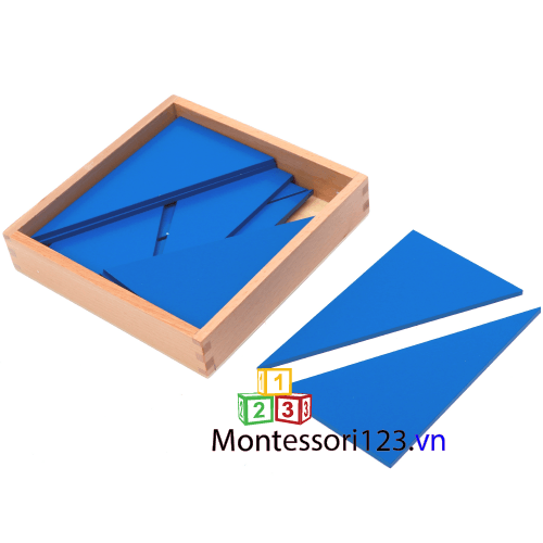 Hộp 12 hình tam giác màu xanh Box of Blue Triangles 