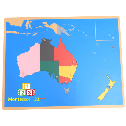 Ghép hình bản đồ Châu Úc - Puzzle Map of Australia 7