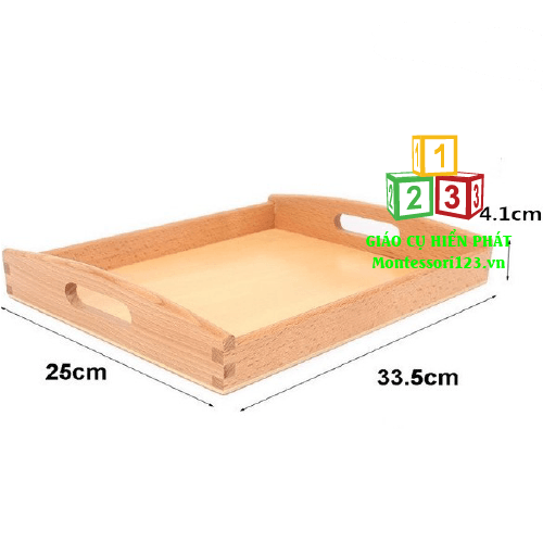 Khay gỗ 2 loại vừa 30x25cm (đựng vừa giấy A4)